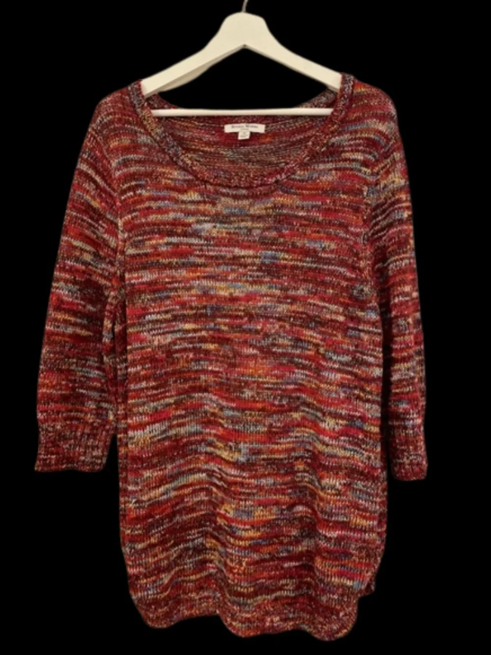 NWOT! Studio Works Marled Multicolor Knitted 3/4 Sleeve Sweater Size XXL/2X